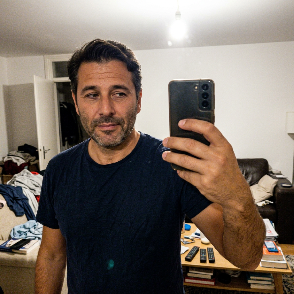 Before — Kitchen selfie