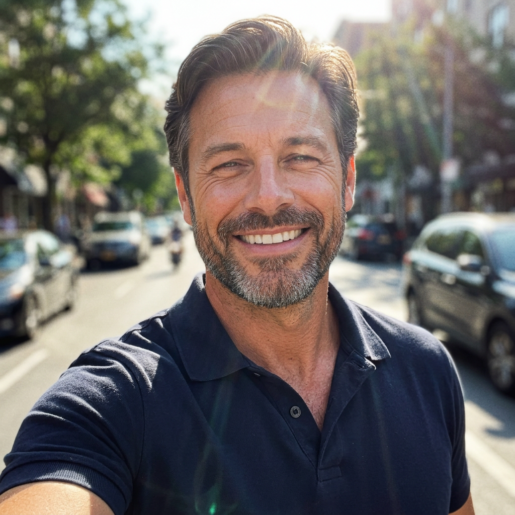 Before — Hiking selfie