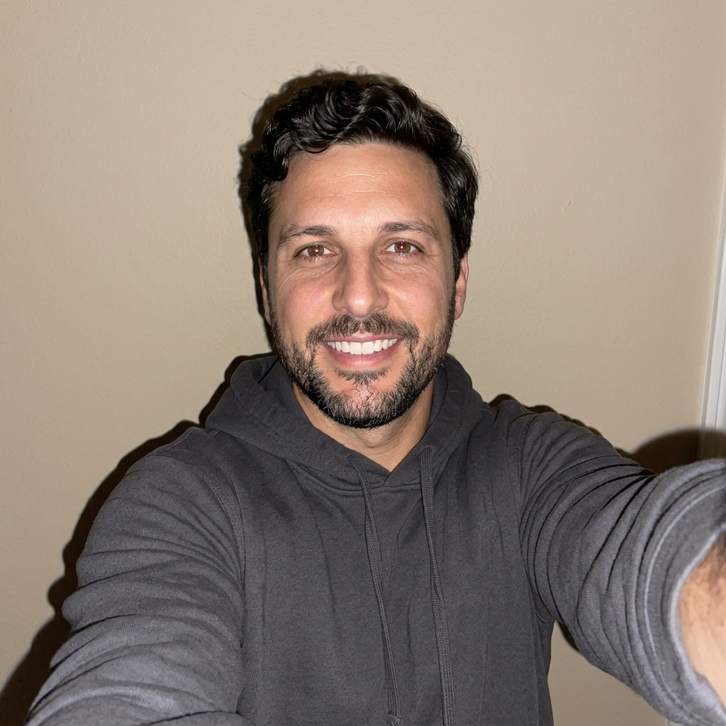 Before — Home office selfie